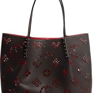 Christian Louboutin Cabarock Black & Red
Leather Tote  (Large)